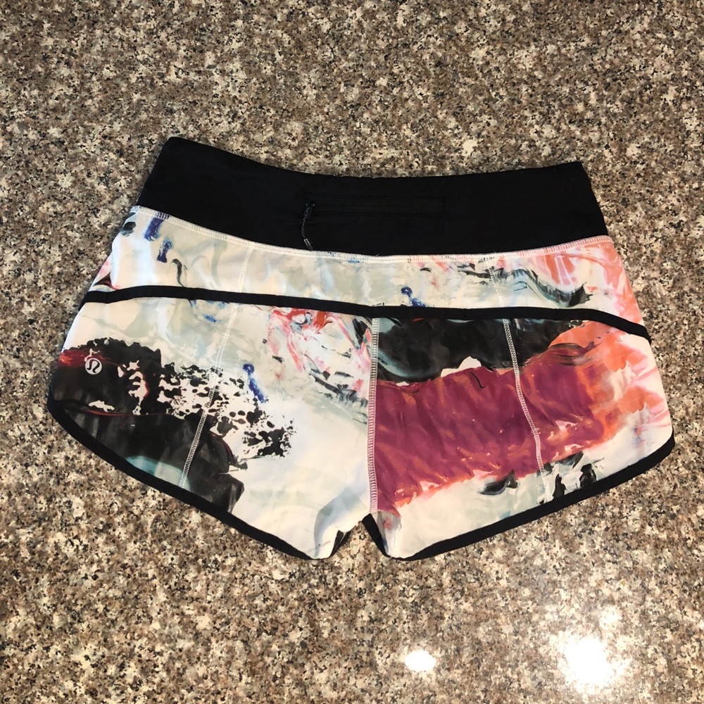 Lululemon floral pattern athletic shorts